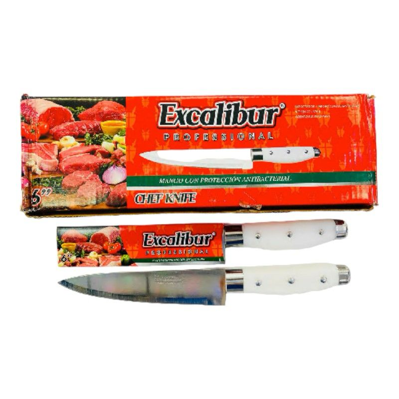 @Cuchillo excalibur remache blanco #6 CAJA X12 