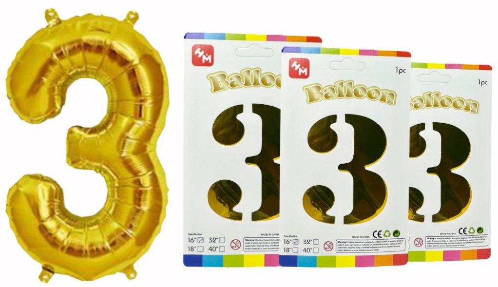 @Numero inflable dorado #3 (YN-340)