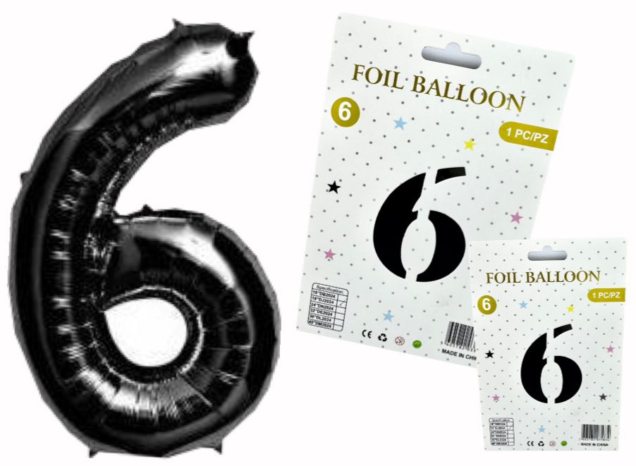 @(1404P)Numero inflable negro #6