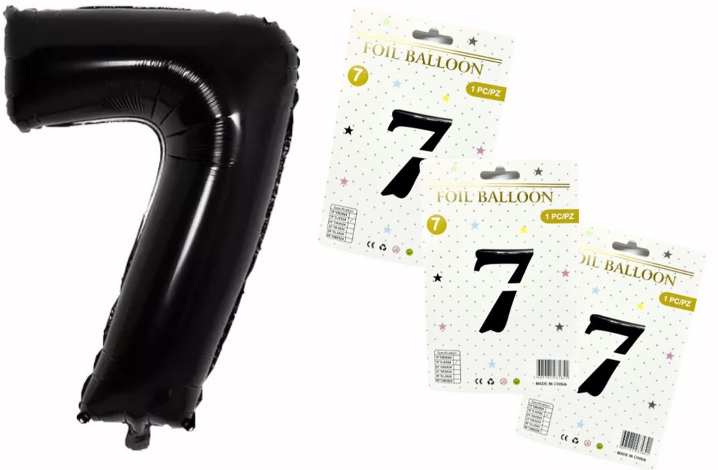 @(1404P)Numero inflable negro #7