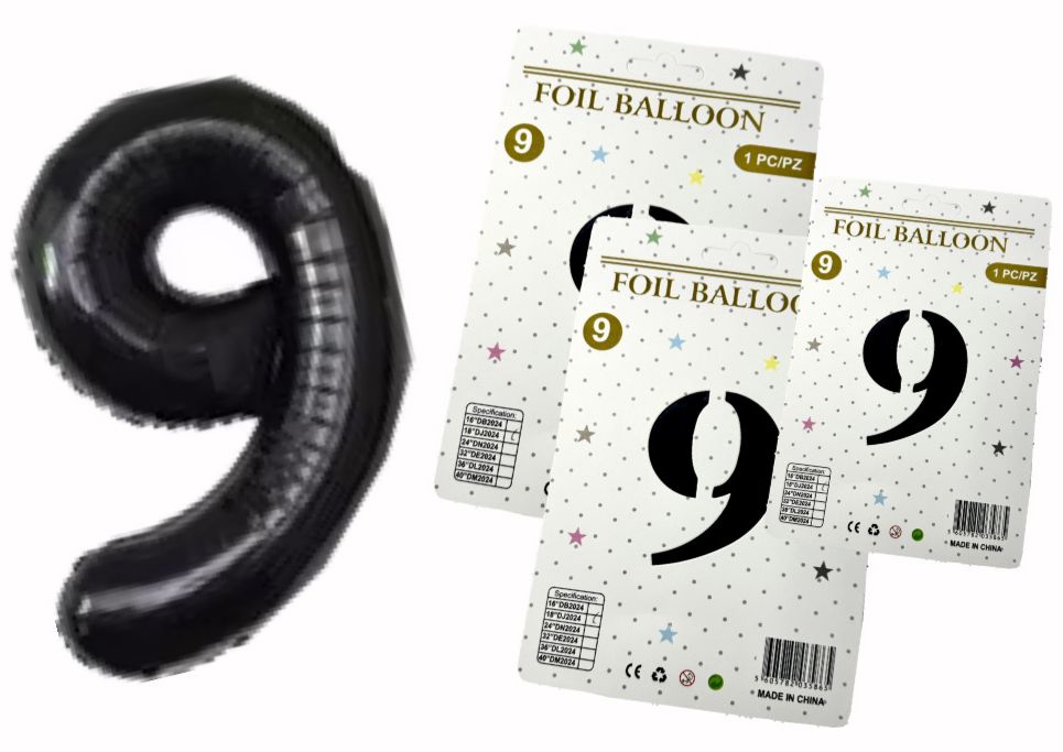 @Numero inflable negro #9