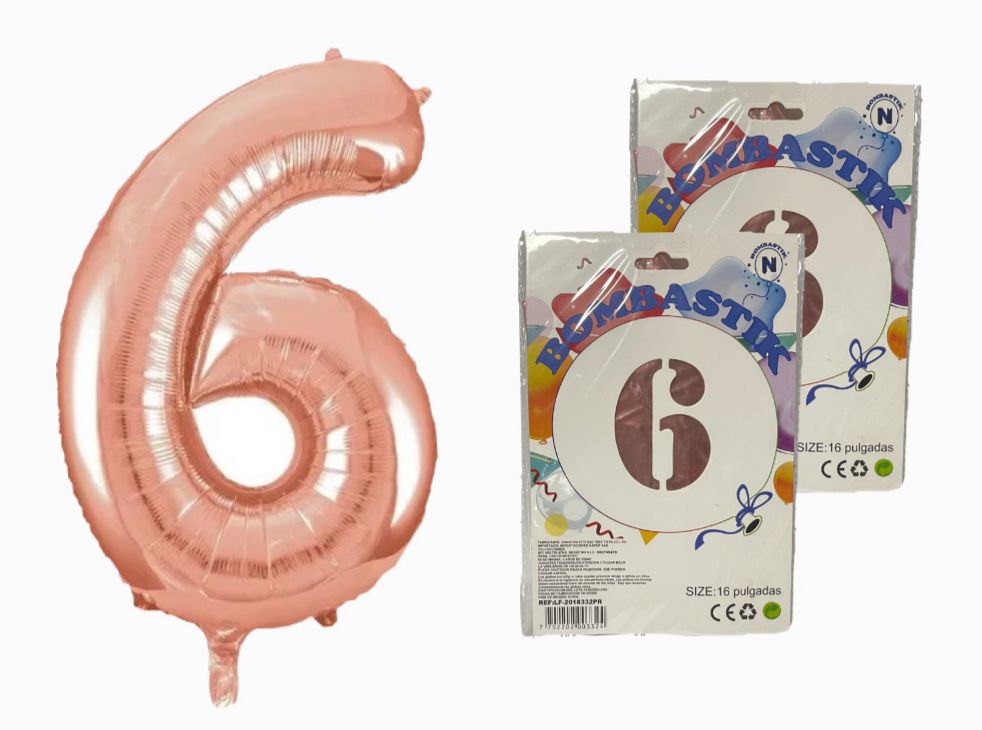 @Numero inflable p rosa #6