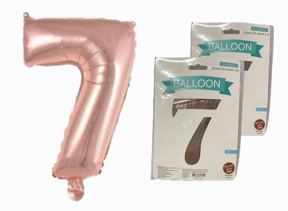 @Numero inflable p rosa #7