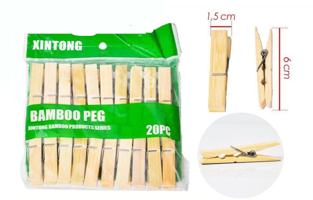 Gancho pinza madera x20 SE1862 SE2303