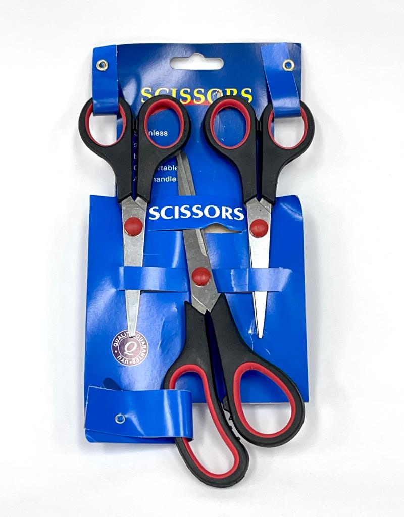 Tijera carton azul x3 
