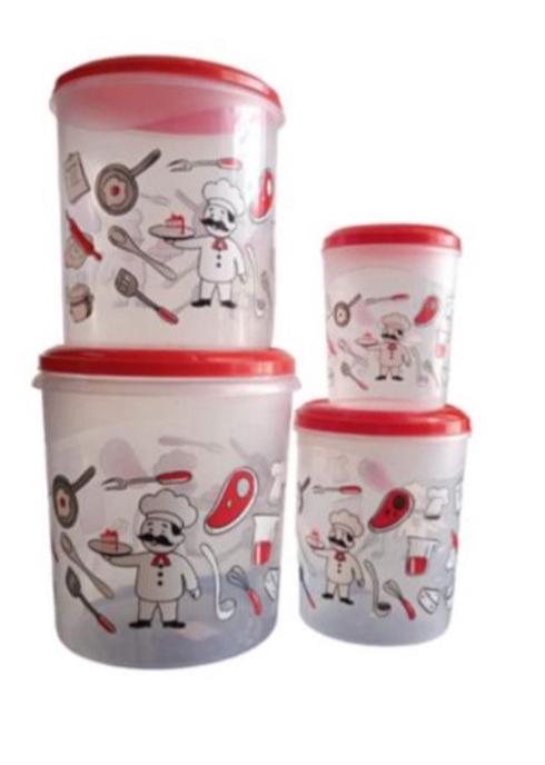Tarro mercado x4 estampado chef extra grande proyecciones