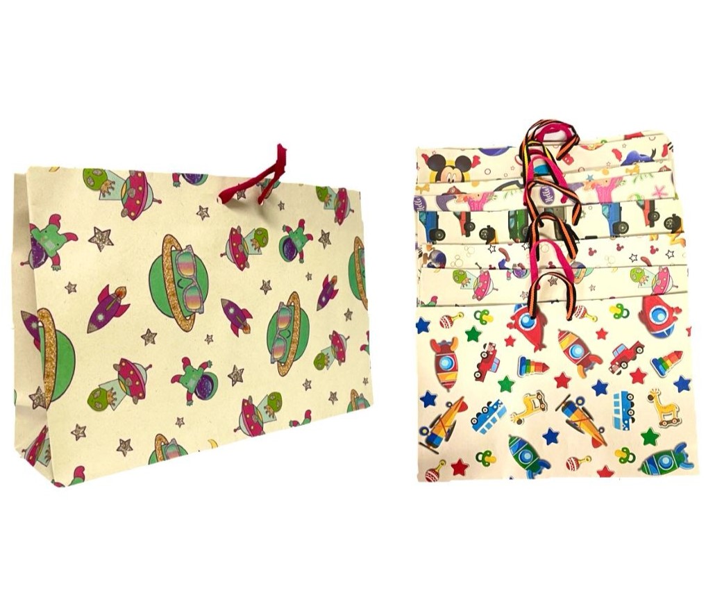 @Bolsa regalo horizontal estampada mdn pqt x12