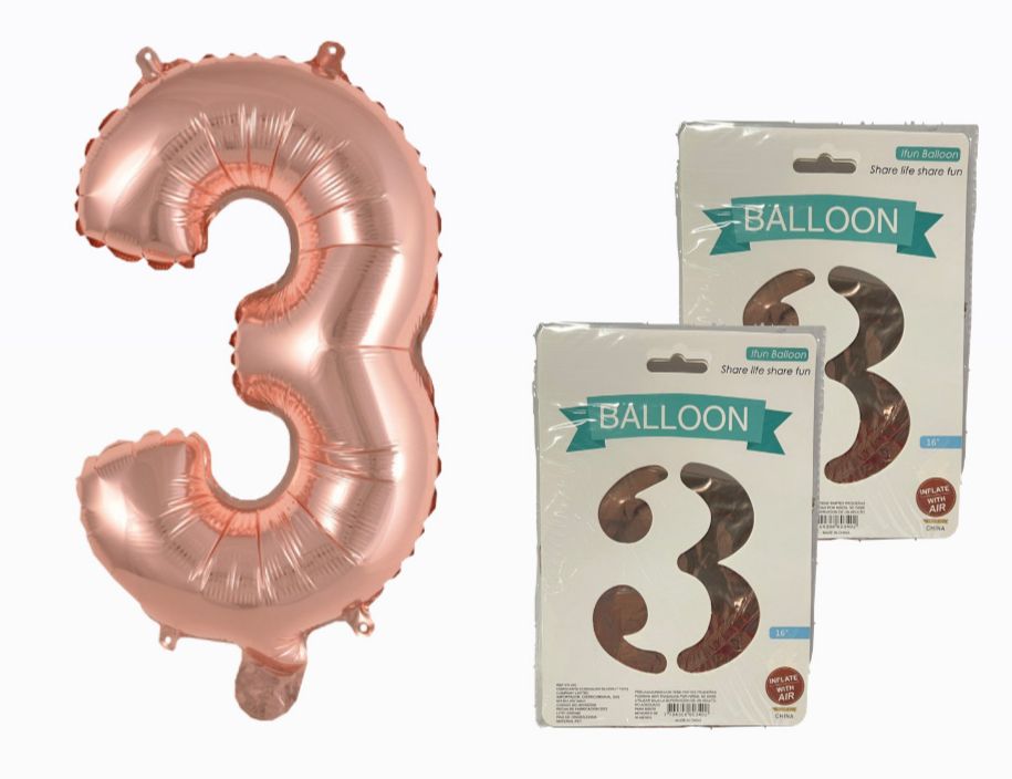 @Numero inflable p rosa #3