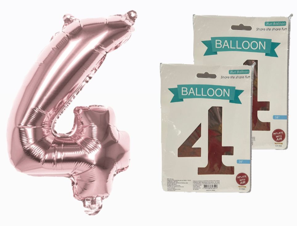 @Numero inflable p rosa #4