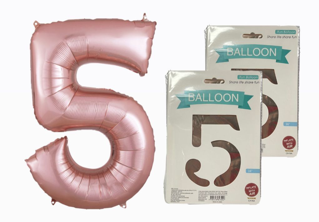 @Numero inflable p rosa #5
