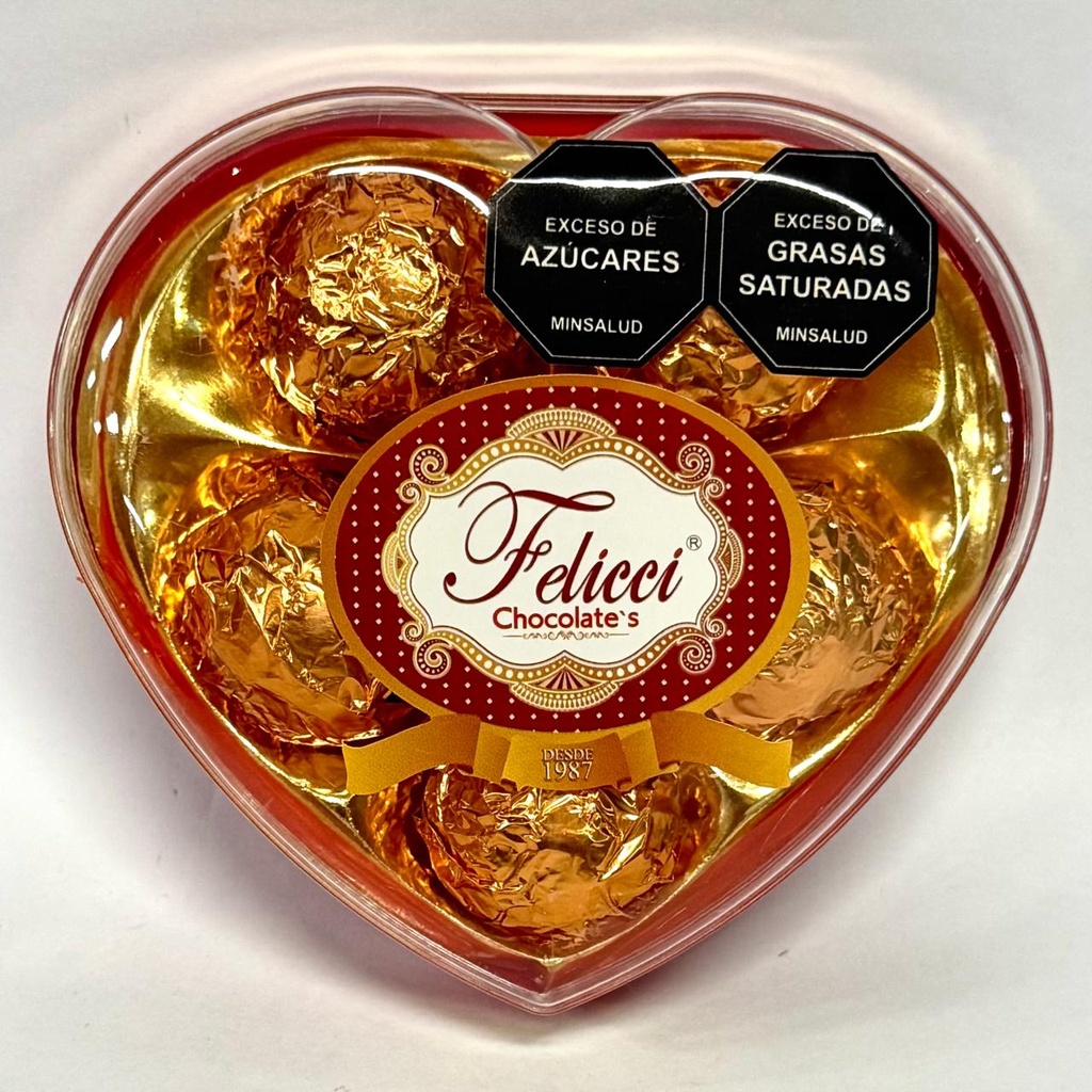 Chocolate feliccie corazon X5 doble  