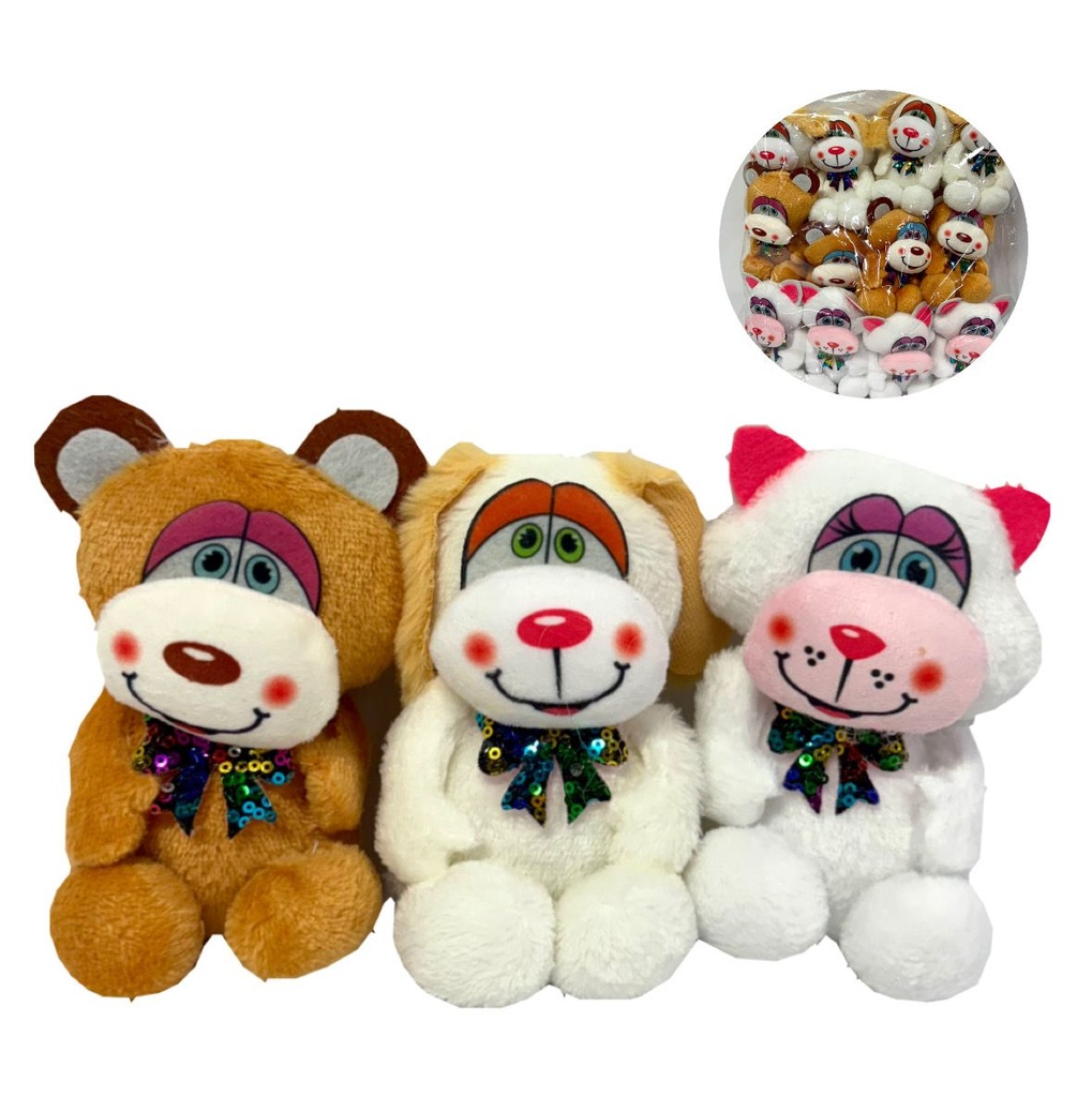 Peluche mediano para ancheta perros, osos, gatos x12