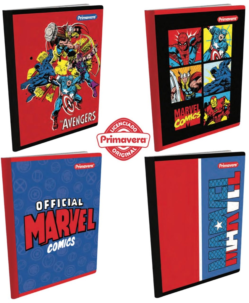Cuad cosido prim. 100 H raya marvel