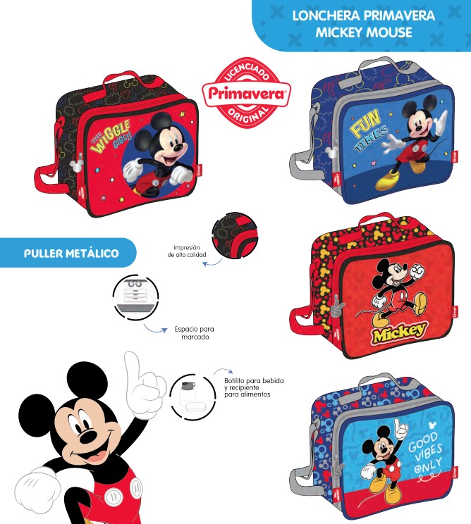 Lonchera prim. mickey orizontal