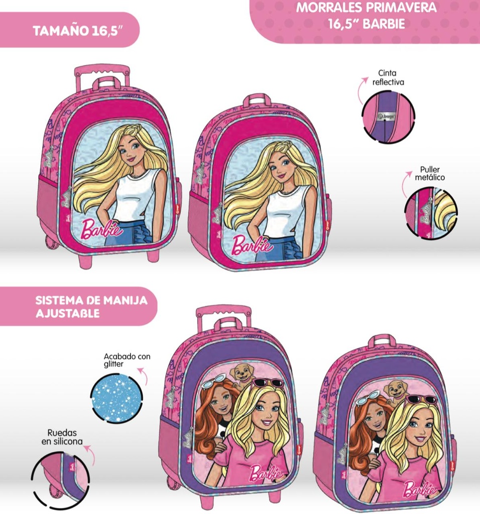 Morral prim. grande ruedas barbie