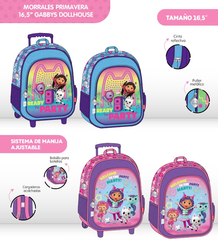 Morral prim. grande ruedas gabby