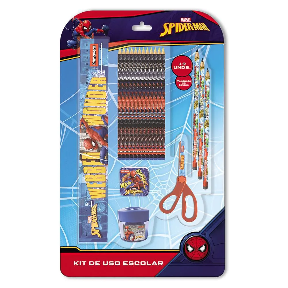 Set uso escolar primavera spiderman