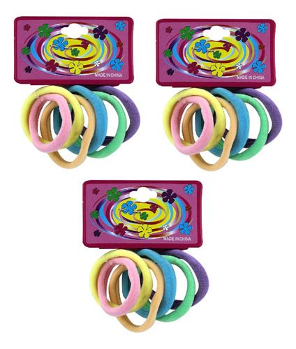 [ST227] @Chulo resorte licra x6 pastel surtido bolsa x12 (ST029)