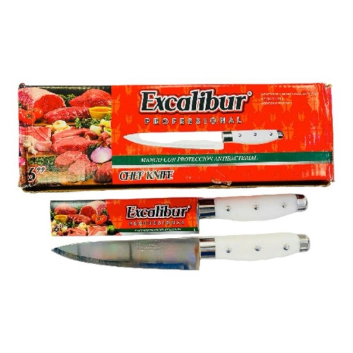 [YES-1074-6] @Cuchillo excalibur remache blanco #6 CAJA X12 