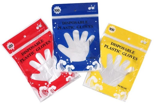 [SLT2549] @Guante plastico transparente x100