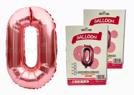 [1404P] @Numero inflable p rosa #0 