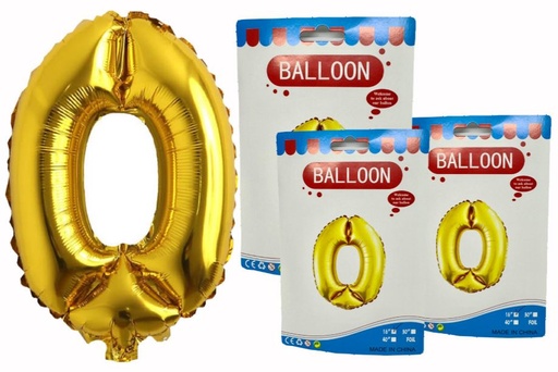 [1404D] @Numero inflable dorado #0 (YN-340)