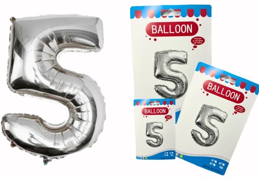 [1404P] @Numero inflable plata #5