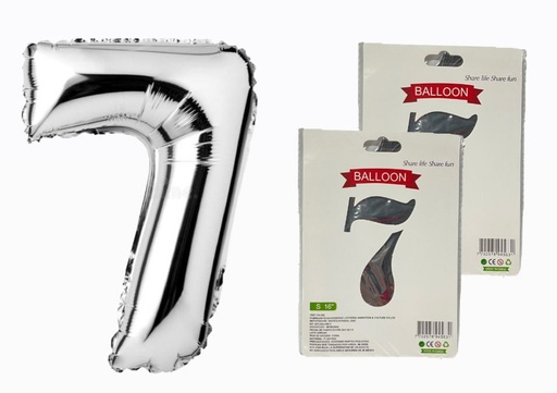 [1404P] @Numero inflable plata #7