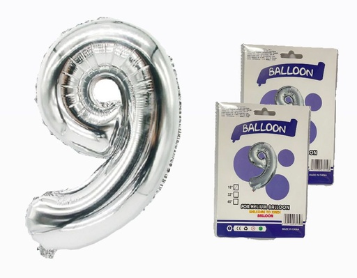 [1404P] @Numero inflable plata #9