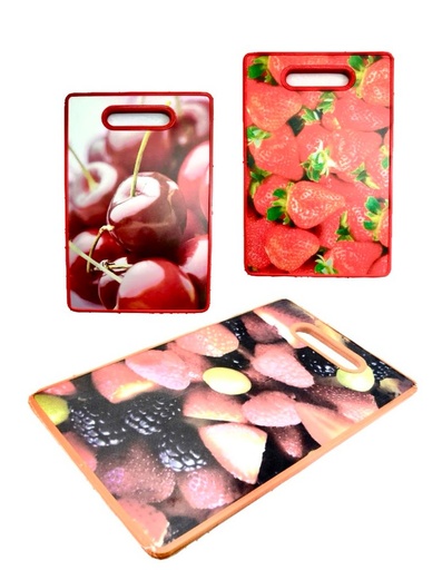 [PT27106] Tabla picar estampada frutas gruesa 23X37
