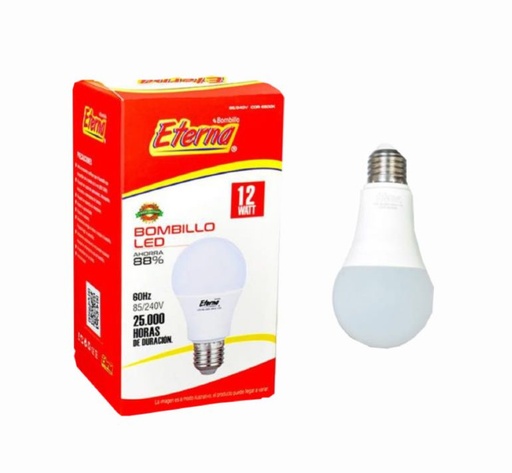 [ET12WLD] Bombillo eterna 12 watts redondo