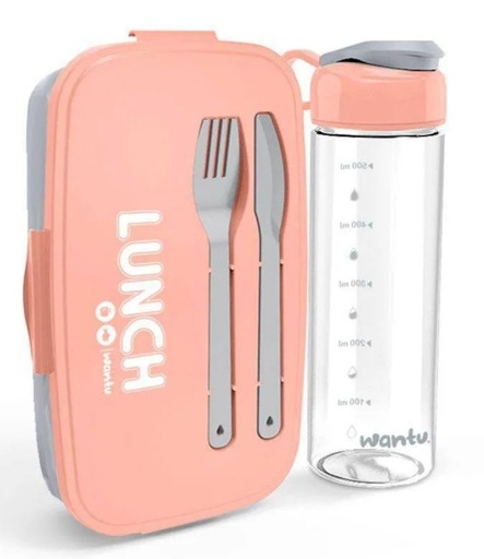 [BC-K-1252.M] Coca mas termo lunch rosado set pietu