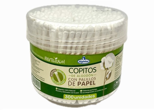 [CPDLA-0300] Copito ecologico redondo jumbo tarro x300 higietex