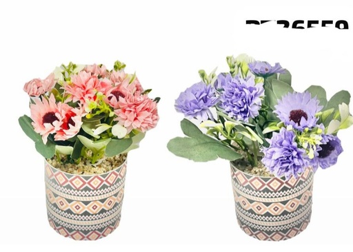 [PT26558] Matera estampada flor artificial flor