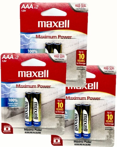 [LR03] Pila alkalina 3a maxell carton x2 (TRAALR6ALB2)