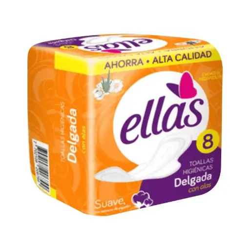 [206799] Toalla ellas delgada x8 naranjada