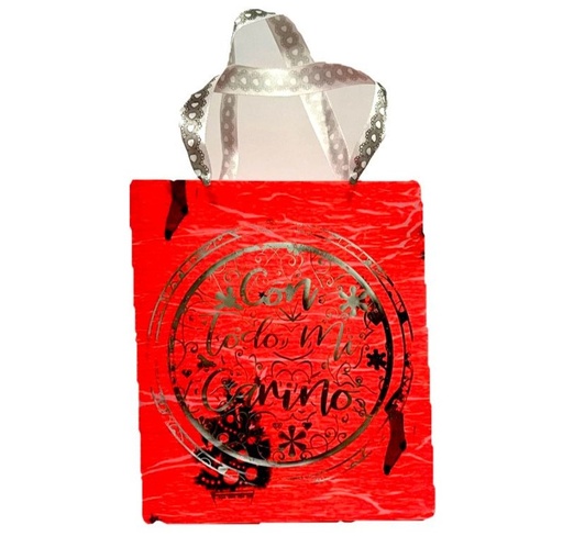 [UN0474] Bolsa regalo cariñito pqñ vertical novedad estampada