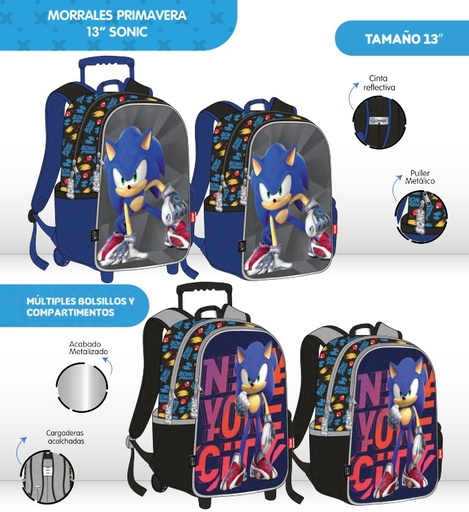 [621-120-2267] Morral prim. personaje pequeño sonic