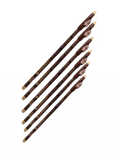 [347164] Lapiz ojos mariposa cafe medium bolsa X12 