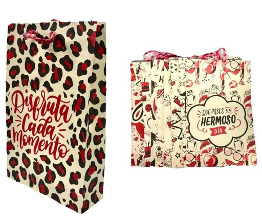 [104070] @Bolsa regalo ecologica estampada mdn pqt x12