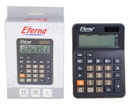 [ET1015N] Calculadora eterna 12 digitos negra