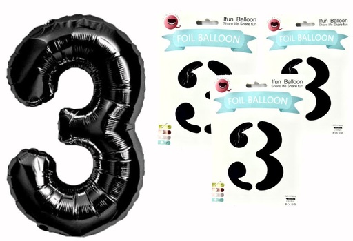 [NA802N-3] @(1404P)Numero inflable negro #3