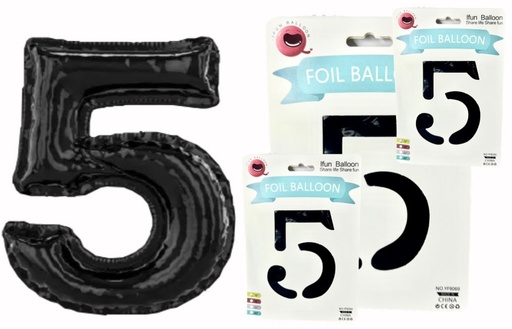 [NA802N-5] @(1404P)Numero inflable negro #5