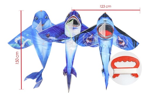 [PTF-435] Cometa tiburones grande 140x125