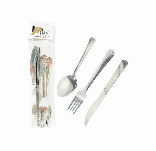 [EN0070] Set cubierto sencillo x12 cuchara-tenedor-cuchillo 