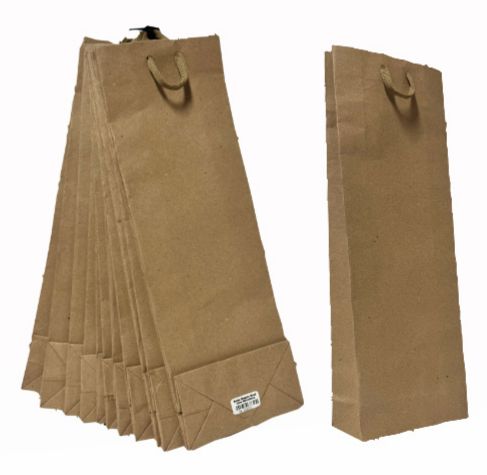 [202070] Bolsa regalo kraft lisa Botellera pqt x12 