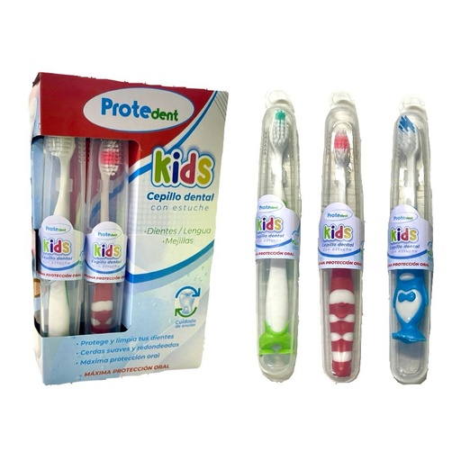 [PTD188] Cepillo dental infantil con estuche protedent x12