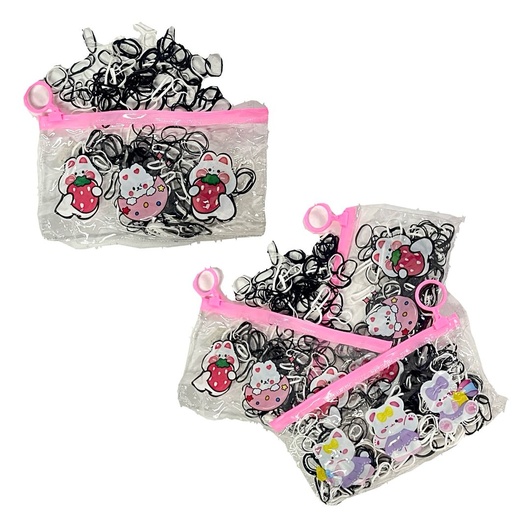 [11-ST-MIA24] Caucho gomelo cartera blanco y negro paquete x12 