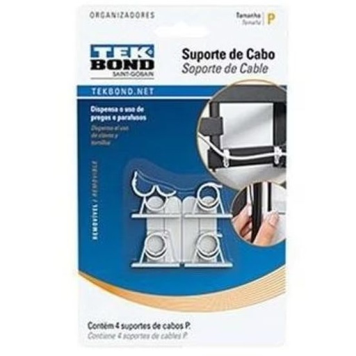 [382737] Soporte adhesivo organizador de cables x4