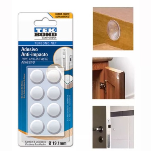 [262056] Tope adhesivo transparente x8 